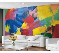 YXQAIED Papier peint graffiti, papier peint abstrait coloré, papier peint d'art à l'huile pour chambre à coucher, salon, décoration non autocollante, arrière-plan autocollant mural