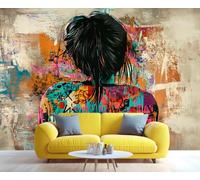 YXQAIED Papier peint graffiti, papier peint abstrait pour chambre à coucher, papier peint non autocollant pour salon, Street Art Photo 3D et décoration de chambre, 300 x 210 cm