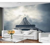 YXQAIED Papier peint mural Paris Tour Eiffel 3D - 300 x 210 cm - Paysage urbain - Papier peint photo pour chambre à coucher, salon (ne pas décoller et coller)