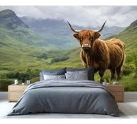 YXQAIED Papier peint - Papier peint mural vache pour chambre à coucher, décoration d'intérieur de ferme et grande peinture murale, papier peint nature salon, non autocollant, décoration murale