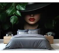 YXQAIED Papier peint - Papier peint photo pour chambre à coucher, belle femme, décoration d'intérieur et grande peinture murale, papier peint afro-américain pour salon, non autocollant, décoration