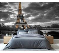 YXQAIED Papier peint Paris Tour Eiffel pour salon, chambre à coucher - Non autocollant - Motif paysage urbain 3D - 400 x 280 cm