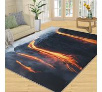 YXQAIED Tapis Automne, Tapis Entree Interieur Volcan, Lave Poils Antidérapant Courts Doux Moquette Paillasson Interieur Entree Un Nettoyage Facile 60 x 110 cm