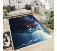 YXQAIED Tapis de cuisine lavable motif loup sauvage de chasse pour salon, chambre à coucher - 90 x 150 cm