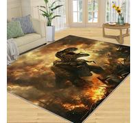 YXQAIED Tapis dinosaure pour chambre de garçon, motif dinosaure dessin animé, 90 x 120 cm, tapis amusant pour salon, tapis de jeu motif dinosaure mignon imprimé
