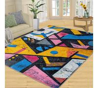 YXQAIED Tapis Graffiti - Tapis Street Art Graffiti pour Salon et Chambre, Style Hip-hop, décoration intérieure, Lavable, antidérapant, à Poils Courts, 60 x 110 cm