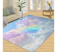 YXQAIED Tapis Japonais, Tapis Entree Interieur Arc-en-Ciel, Paysage céleste Poils Antidérapant Courts Doux Moquette Paillasson Interieur Entree Un Nettoyage Facile 60 x 110 cm