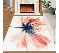YXQAIED Tapis lavable motif dahlia abstrait et décoration d'intérieur - 80 x 150 cm - Tapis floral pour entrée, chambre d'enfant - Tapis d'intérieur doux et antidérapant - Rayons X - Décoration de