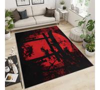 YXQAIED Tapis Torii japonais, tapis lavable pour entrée, salon, chambre à coucher, motif porte de sanctuaire japonais, rouge, 70 x 140 cm, rouge