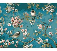 YXQSED Peinture par numéro Kit, Peinture à l'huile Bricolage avec Brosses et Peintures pour Adultes Enfants Seniors Débutant - Sans Cadre -dans les branches 16x20 inch