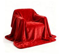 YXRS Couverture Polaire 90 x 100 cm Moelleuse et Chaude Couverture en Polaire Idée Cadeau pour Lits, Canapés, Chaises et Divans, Rouge