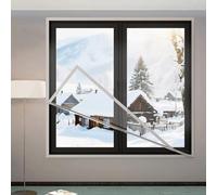 YXRS Film Fenetre Isolant 56 x 102 cm Isole de La Chaleur et du Froid Film Isolant Fenetre Anti Froid Installation Simple Convient Aux Vérandas et Aux Fenêtres en Verre, Blanc