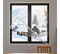 YXRS Film Isolant pour Fenêtre 116 x 124 cm Isole de La Chaleur et du Froid Kit Isolant pour Porte et Fenêtre Installation Simple Convient Aux Vérandas et Aux Fenêtres en Verre, Blanc