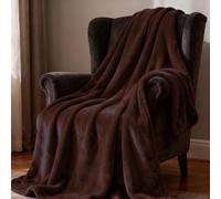YXRS Plaid Canape Couverture Polaire 160 x 200 cm Moelleuse et Chaude Plaid Tout Doux Idée Cadeau pour Lits, Canapés, Chaises et Divans, Brun