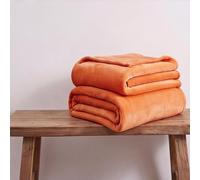 YXRS Plaid Canape Couverture Polaire 185 x 225 cm Doux et Chaud Plaid Tout Doux Idée Cadeau pour Printemps Automne Canapé Ou Lit, Orange