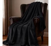 YXRS Plaid Canape Couverture Polaire 200 x 300 cm Moelleuse et Chaude Plaid Tout Doux Idée Cadeau pour Lits, Canapés, Chaises et Divans, Noir