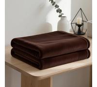 YXRS Plaid Canape Couverture Polaire 60 x 90 cm Flanelle Doux et Chaude Plaid Chaud Hiver Toutes Saisons pour Printemps Automne Canapé Ou Lit, Brun