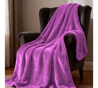 YXRS Plaid Canape Couverture Polaire 80 x 170 cm Moelleuse et Chaude Plaid Tout Doux Idée Cadeau pour Lits, Canapés, Chaises et Divans, Pourpre