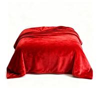 YXRS Plaid pour Lit 90 x 300 cm Moelleuse et Chaude Plaid Couverture Polaire Toutes Saisons pour Printemps Automne Canapé Ou Lit, Rouge