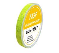 YXSF Ruban de sécurité réfléchissant jaune-vert, 1,2 cm x 4,5 m, bandes réfléchissantes, haute viscosité, imperméable, ruban adhésif réfléchissant pour vélos, motos, imperméables.
