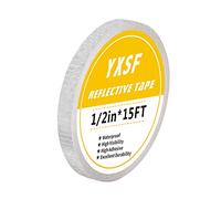 YXSF Ruban réfléchissante blanche 1.2cm×4.5m, Ruban réfléchissante imperméable à l'eau auto - adhésive, avertissement, pour véhicule, extérieur, vélo et voiture