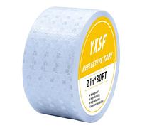 YXSF Ruban réfléchissante blanche 5cm×10m, Ruban réfléchissante imperméable à l'eau auto - adhésive, avertissement, pour véhicule, extérieur, vélo et voiture