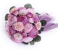 YXSH Bouquet De Mariée De Mariage Violet Clair Océan Pivoine Bouquet Fleur Bouquet De Mariée Mariage Boule De Fleurs Photoshoot De Mariage pour Centres De Table De Mariage
