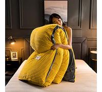 YXSSC Housse de Couette d'hiver épaissie Chaude Double Face Flanelle Corps Serrure literie Chaude Couette Grande Taille 220X240cm, 2KG Plus léger et Plus Chaud,Jaune,220x240cm