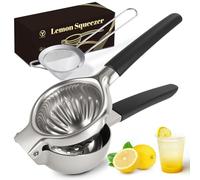 YXT&BEYOND Grande Presse Citron en Inox 304, 8,5 cm Presse Agrumes Manuel pour Citrons Limes Oranges, Presse-Citron-Poignée Antidérapante & Passoire, Idéale pour Cuisine Bar, Lavable au Lave-vaisselle