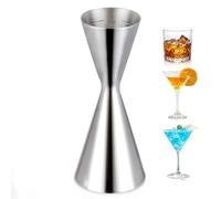 YXT&BEYOND Premium Doseur Cocktail Jigger Verre Doseur Japonais en Acier Inoxydable 304 30/60ml, Anti-Dérapant Facile à Nettoyer pour Bar Maison, Barman & Fête, Argenté