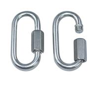 Yxtai 10pcs M4 Mousqueton Quick Link avec Pinces à Grimper en Acier Inoxydable 304 avec Porte-clés et Verrouillage pour vis