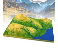 YXVLFK Modèle 3D de tectonique des plaques et de relief topographique | Support pédagogique pour l'enseignement de la géographie et de la géologie (écoles et établissements d'enseignement)