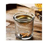 YXWJ Cendrier à Entonnoir en Acier Inoxydable pour éviter Les cendriers à cigares cendriers en Verre sans fumée pour Cigarettes en Plein air intérieur Portable