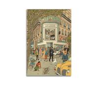 YXWOYNHY Poster d'anime - Les aventures de Tintin - Impression sur toile - Décoration murale moderne pour chambre à coucher - 20 x 30 cm