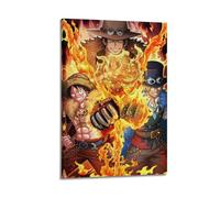 YXWOYNHY Poster d'anime One Piece Monkey D. Luffy - Impression sur toile - Décoration murale moderne pour chambre à coucher - 30 x 45 cm