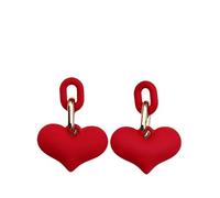 YXWYXWA 3D Love Drop Earrings Women and Girls Heart Earrings Lightweight Statement Earrings Women and Girls Birthday Christmas Jewelry