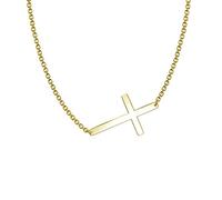 YXWYXWA 925 Collier de Croix en Argent Sterling pour Les Femmes Cross Cross Choker Gift personnalisé personnalisé pour Ses Beaux Bijoux