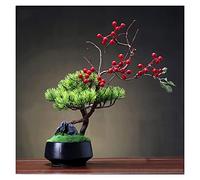 YXWYXWA Arbre de bonsaï Artificiel Arbre Artificiel Artificiel , 18 Pouces Plantes de Maison Artificielle en Pot, Belle Plante de bonsaï en pin, pour décoration de Bureau Affichage des bonsaï