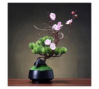 YXWYXWA Arbre de bonsaï Artificiel Arbre Artificiel Artificiel , 18 Pouces Plants de Maison artificiels en Pot, Belle Plante de bonsaï en pin, pour décoration de Bureau Affichage des bonsaï