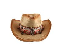 YXWYXWA Big Brim Cowboy Hat European and American Beach Sun Protection Hat Rolled Edge Hat