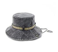 YXWYXWA Big Brim Washed Denim Fisherman Hat Spring and Summer Breathable Basin Hat Outdoor Hiking Fishing Trip Sun Hat