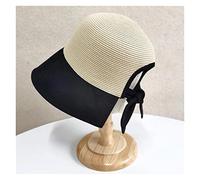 YXWYXWA Big Wide Brim Beach Hat Femmes Back Opening Patchwork Chapeaux Summer Alivable Bow Sun Hat Vacation Beach Hat