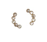 YXWYXWA Bijoux Bijoux pour Femmes Boucles d'oreilles en Argent des Femmes, Mode Perles simulées Ailes Anges de Feuille de Feuilles de Feuille de Feuilles de feu