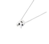 YXWYXWA Bijoux de la Femme - Chaîne de chaînes en Acier Inoxydable avec Initial, Pendentif Cable charnière à tête de Baleine, Cadeau de fête d'anniversaire pour Femmes