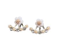 YXWYXWA Bijoux pour Femmes Boucles d'oreilles en Argent des Femmes, Imitation Perle Coeur Cristal Fleur Feuille Ange Ailes géométrie Boucles d'oreilles pour Femmes Dons de Bijoux d'oreille
