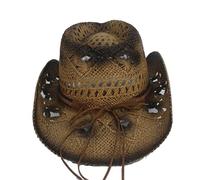 YXWYXWA Boho Couture à Franges Western Cowboy Hat Ladies Sombrero Beach Cowgirl Jazz