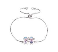 YXWYXWA Boys Filles Small S Clider Chains Multi-Zircon Love Couple S and Bangles Ladies Couple de Bijoux Cadeaux