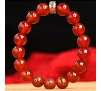 YXWYXWA Bracelet Feng Shui Obsidian Wealth Bracelet 12 Animal Charm Bracelet Reiki Crystal Bracelet Spiritual Chakra Amulet Lucky Ward Off Evil Bracelet,Red,Tiger