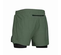 YXWYXWA Breathable Men Running Shorts 2 in 1 Sports Tights Jogging Fitness Shorts Training Quick Dry Gym Shorts