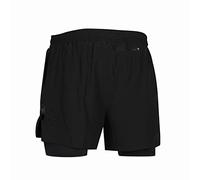 YXWYXWA Breathable Men Running Shorts 2 in 1 Sports Tights Jogging Fitness Shorts Training Quick Dry Gym Shorts